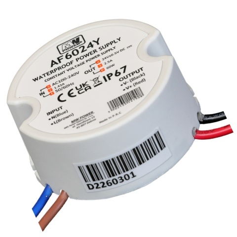 Zasilacz 24V 2.5A 60W LED dopuszkowy wodoodporny IP67 AF6024Y
