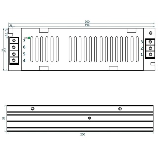 Zasilacz Modułowy 24V 150W 6.25A Stałonapięciowy Slim ADLS-150-24