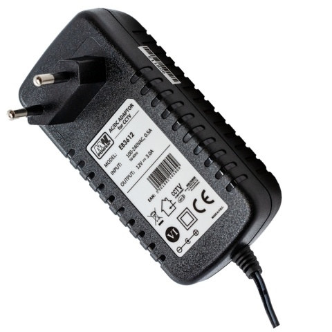 Zasilacz wtyczkowy 12V 36W 3A impulsowy EB3612