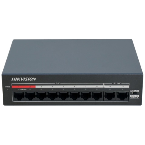 Switch POE x8 portów zasilacz do kamer Hikvision przełącznik DS-XS10-P